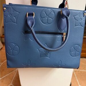 Elegant Blue Designer Tote Bag